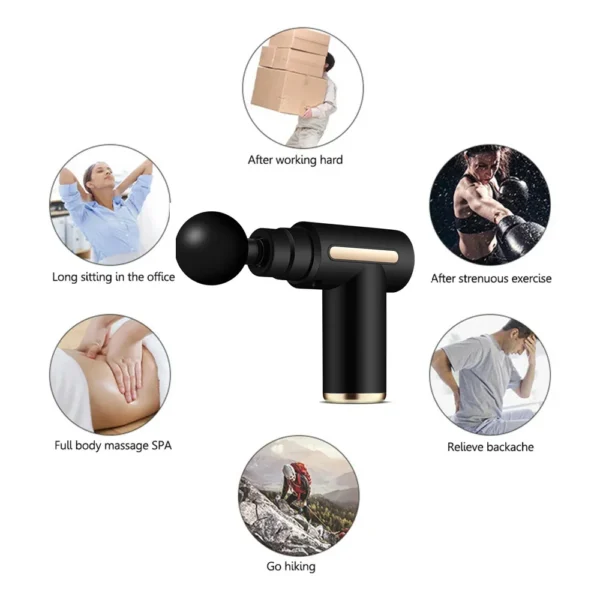 Portable Quiet Massage Gun Ultra Small & Quiet Muscle Massage Gun USB Charging- for Home Gym Outdoors With one head - Image 4